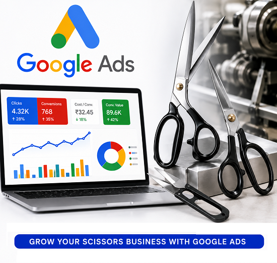 Google Ads Services for Scissors Manufacturers in Meerut for Export Buyer Leads