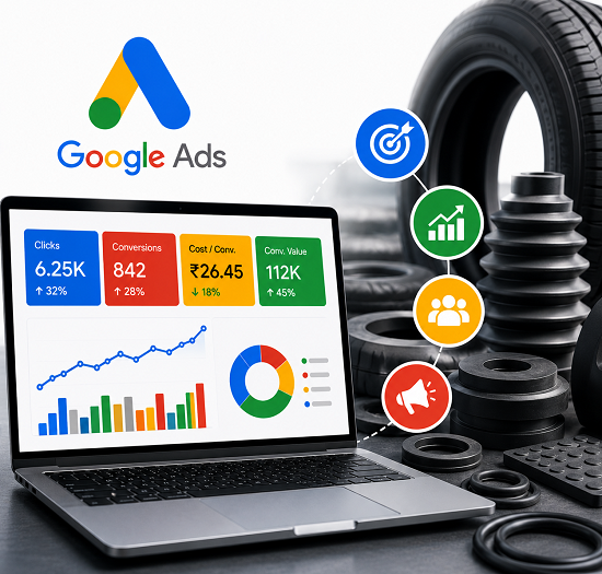 Google Ads Services for Rubber Product Manufacturers in Kozhikode for B2B Sales Leads